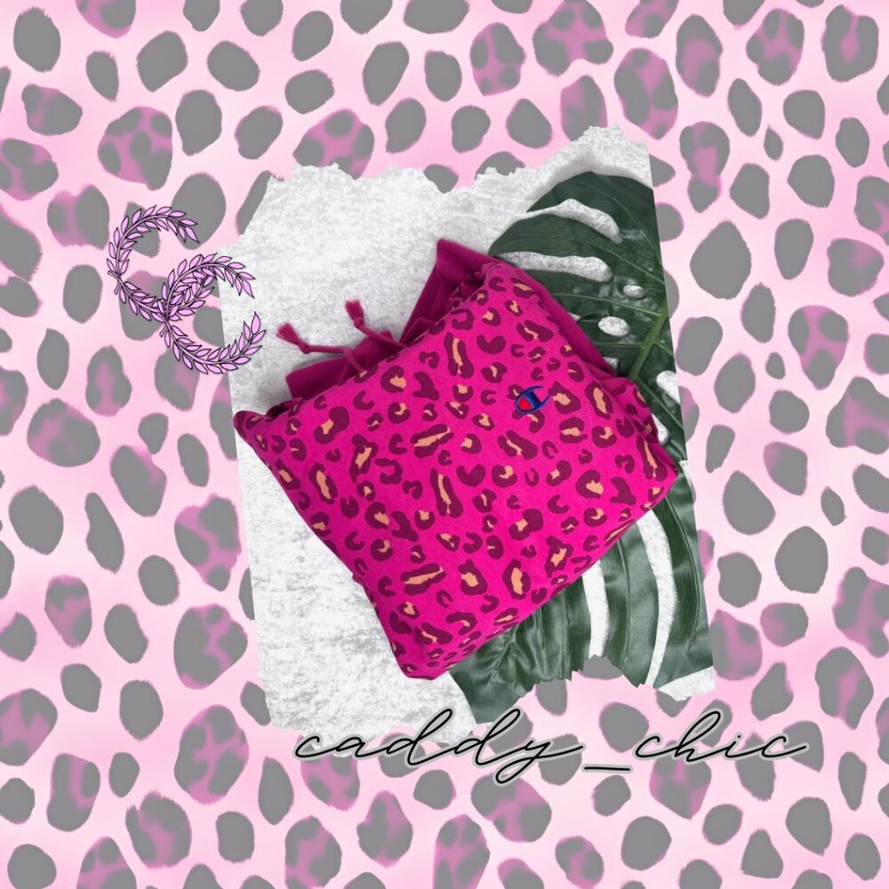 EUC Champion x UO Pink Leopard Hoodie - Size Medium